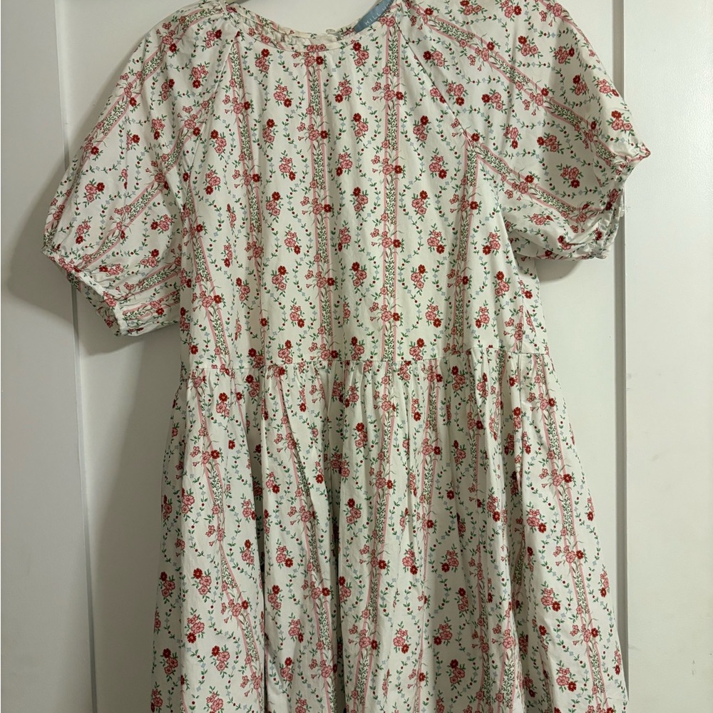 Hill House Mini Dress Duo — Navy Plaid & Cream Floral - Picture 5 of 7